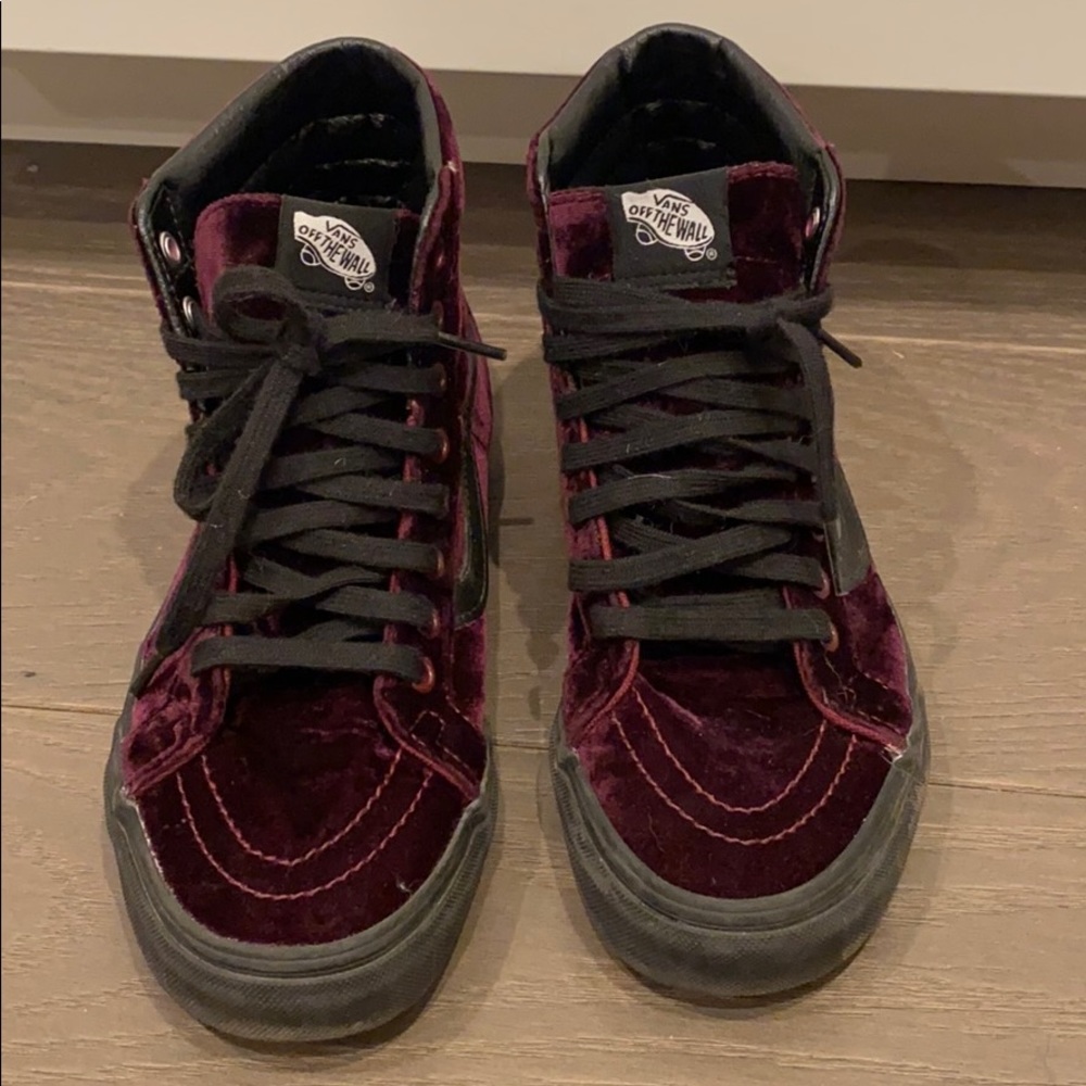 Velvet plum hi sk8 vans